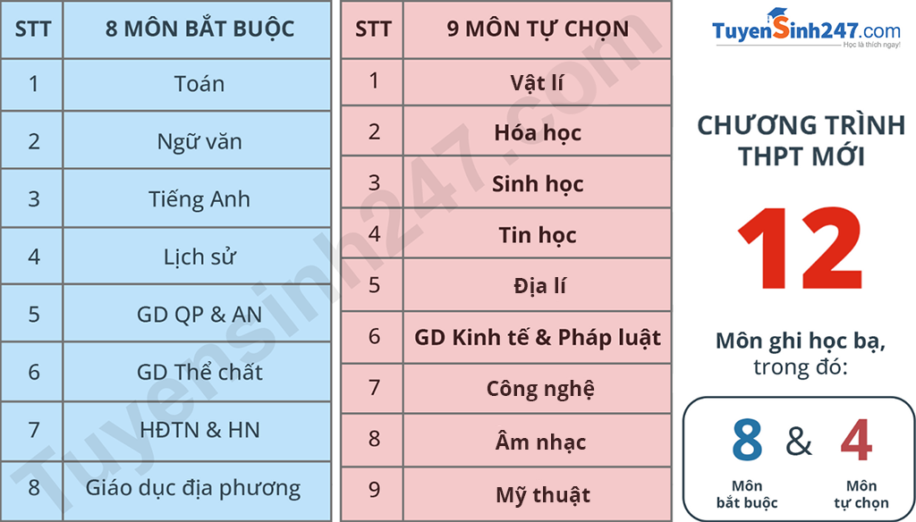 Tư vấn chọn môn 10